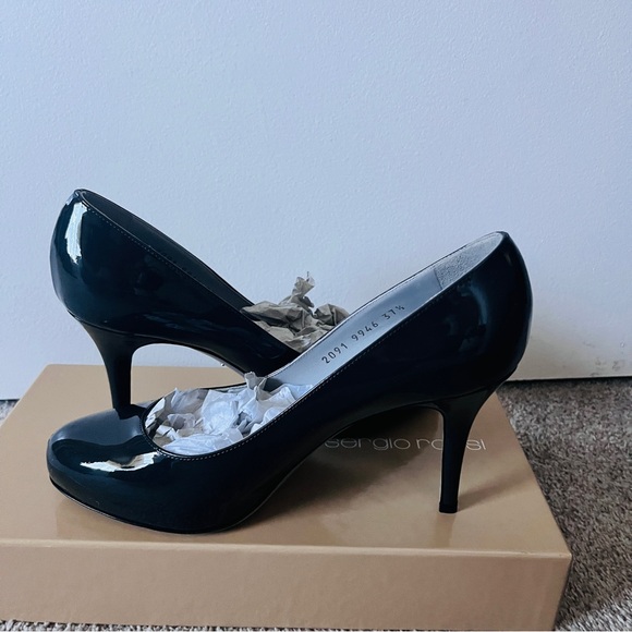 Sergio Rossi Brand New Black Gray Heels Pump - Picture 3 of 11